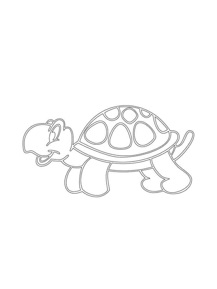 Funny Turtle coloring page