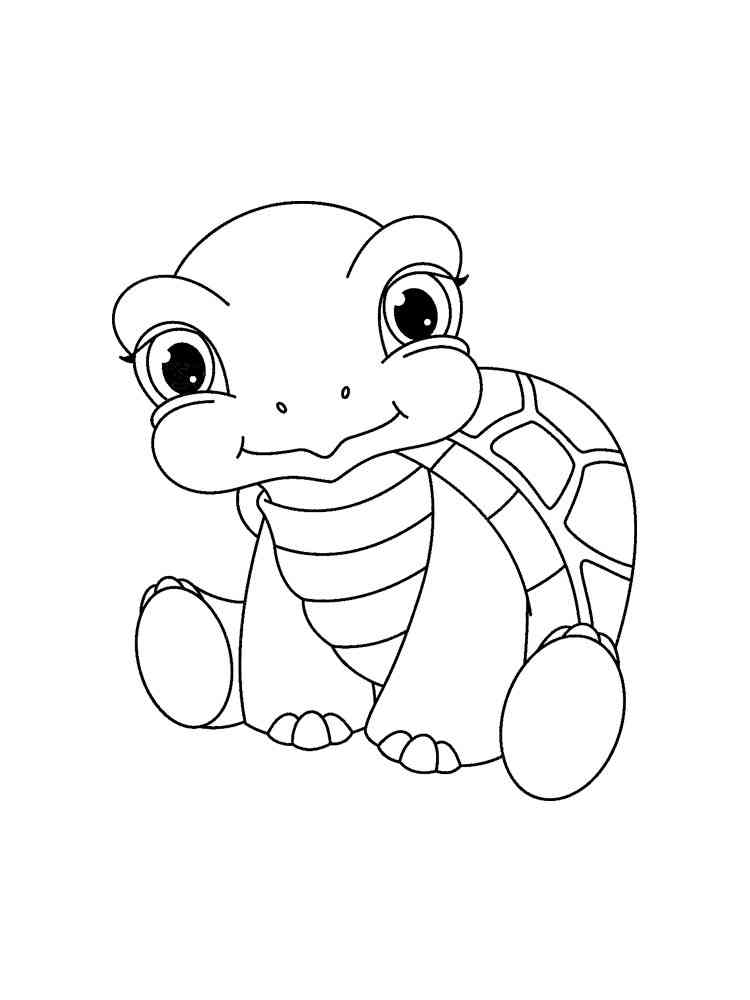 Cute Baby Turtle coloring page