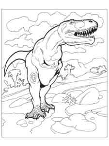 Predatory T-Rex coloring page