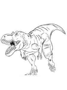 Wild Tyrannosaurus coloring page