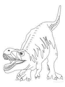 Jurassic Park T-Rex coloring page