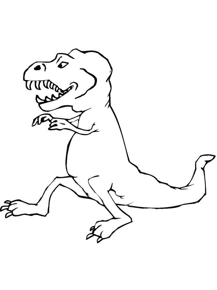 Crazy Tyrannosaurus coloring page