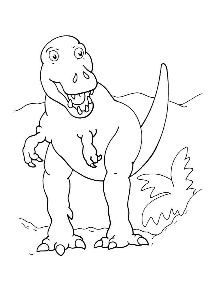 Happy Tyrannosaurus coloring page