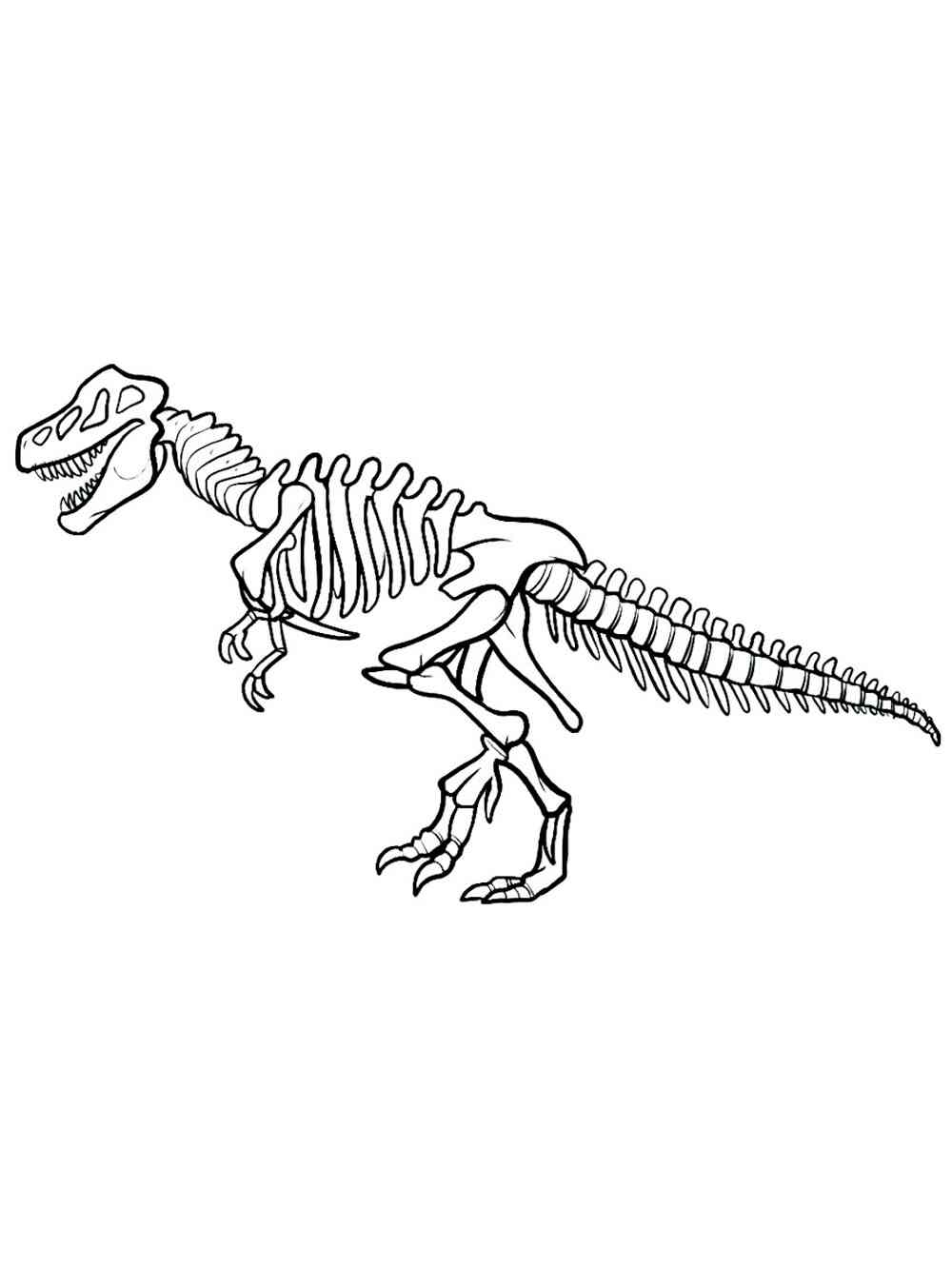 Tyrannosaurus Skeleton coloring page