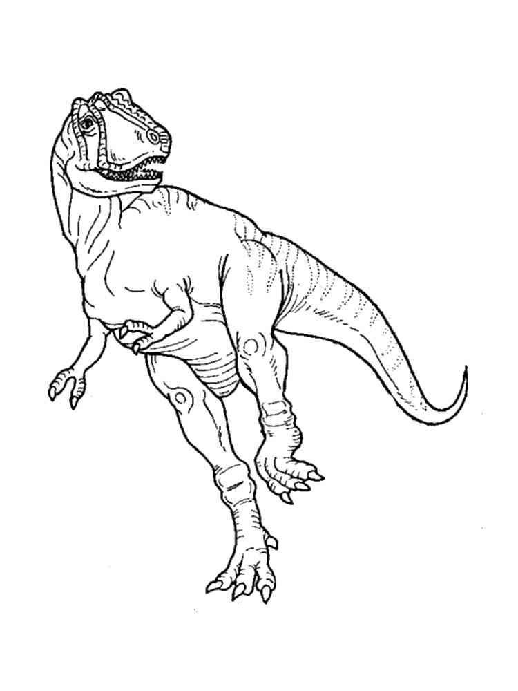 Realistic T-Rex coloring page
