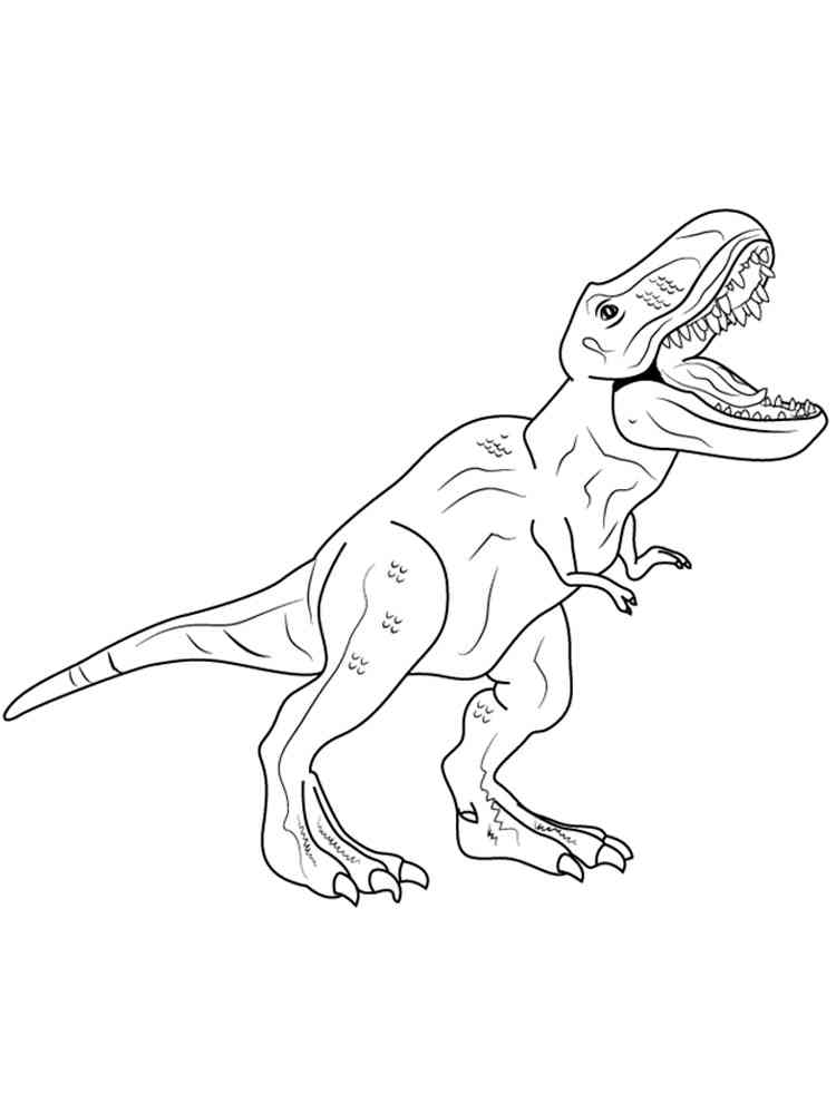 T-Rex Roaring coloring page