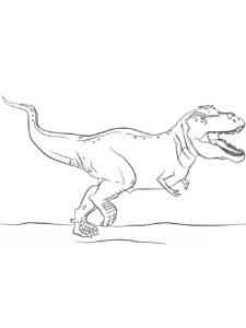 Running Tyrannosaurus coloring page