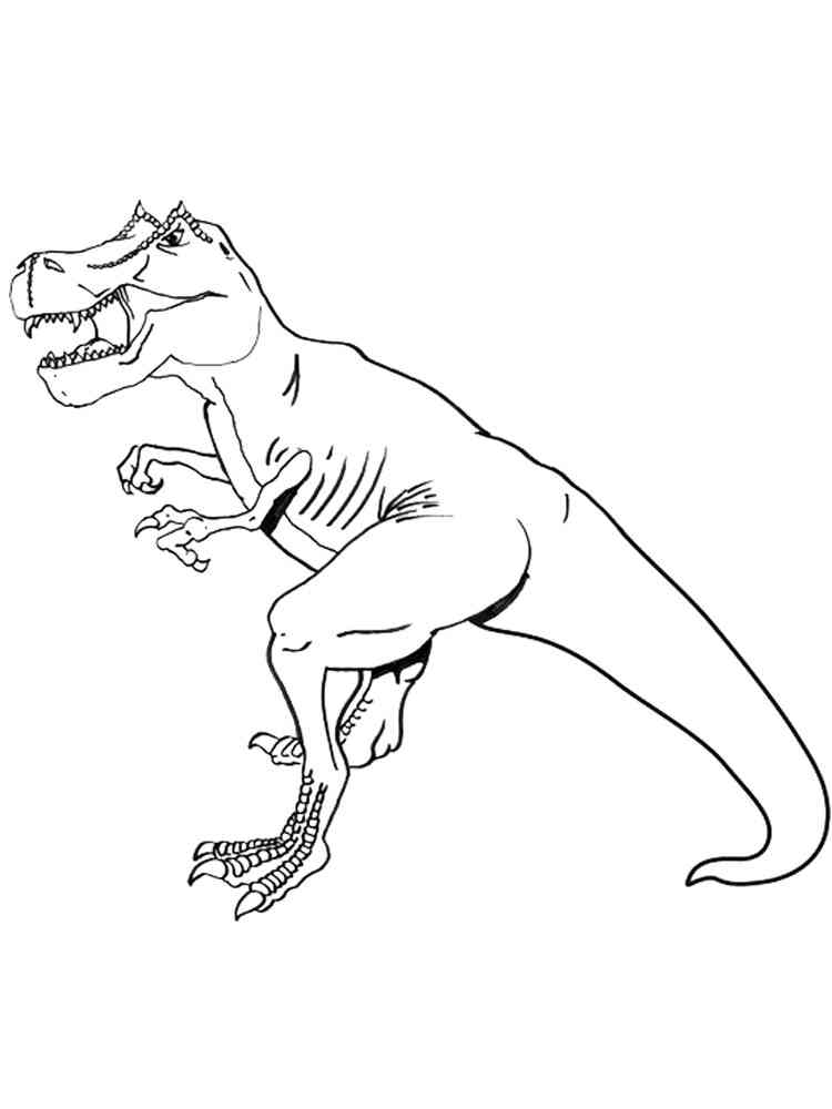 Simple T-Rex coloring page