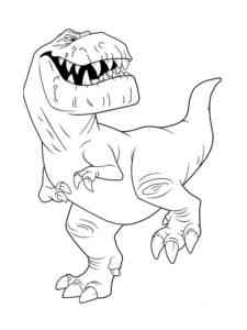 Funny Cartoon Tyrannosaurus coloring page