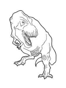 Angry T Rex coloring page
