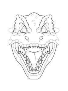 Tyrannosaurus Mask coloring page