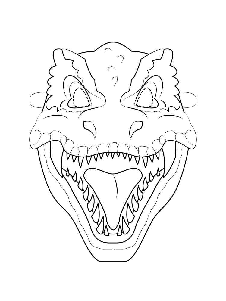 Tyrannosaurus Mask coloring page