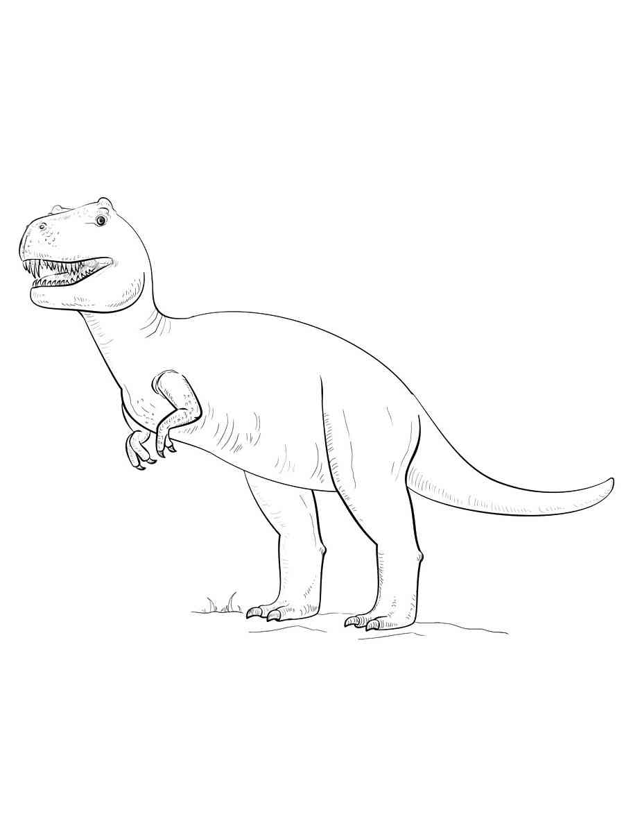 Simple Tyrannosaurus coloring page