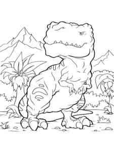 Huge Tyrannosaurus coloring page