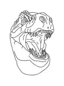 Tyranossaurus Rex Head coloring page