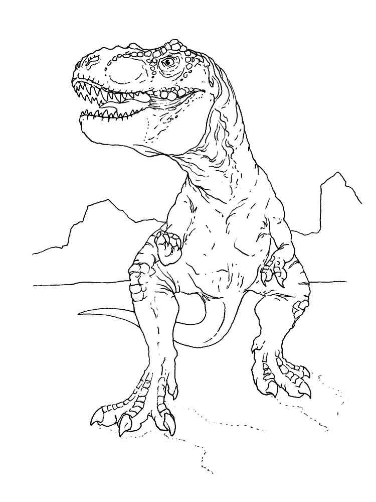Realistic Tyranossaurus Rex coloring page
