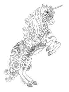 Antistress Unicorn coloring page