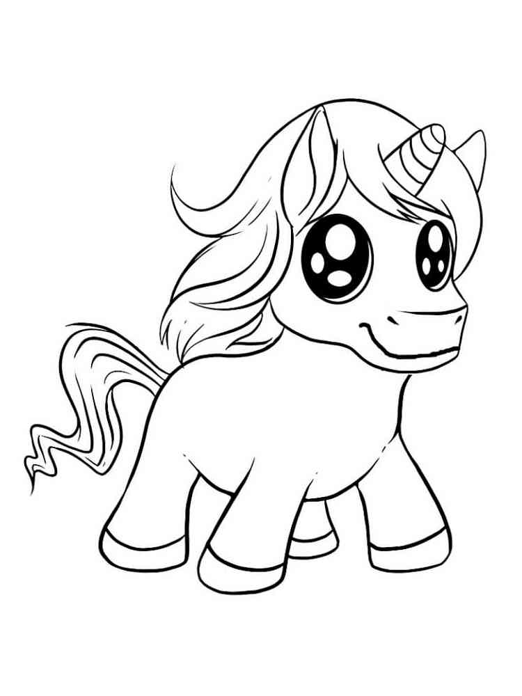 Funny Pony Unicorn coloring page