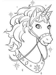 Unicorn Face coloring page