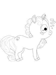 Cute Baby Unicorn coloring page