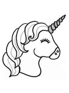 Head Unicorn coloring page
