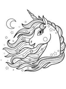 Simple Unicorn coloring page