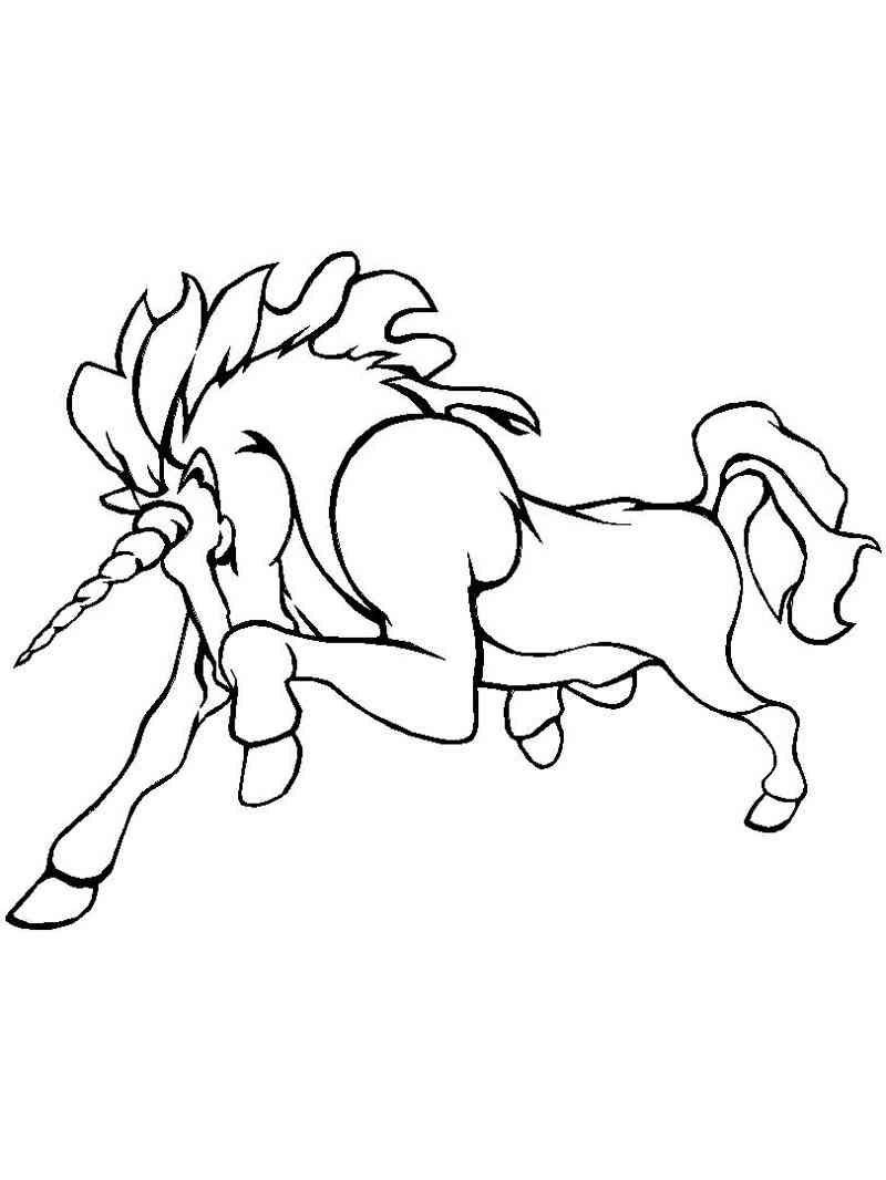 Attack Unicorn coloring page