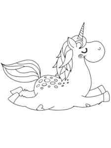 Funny Unicorn coloring page