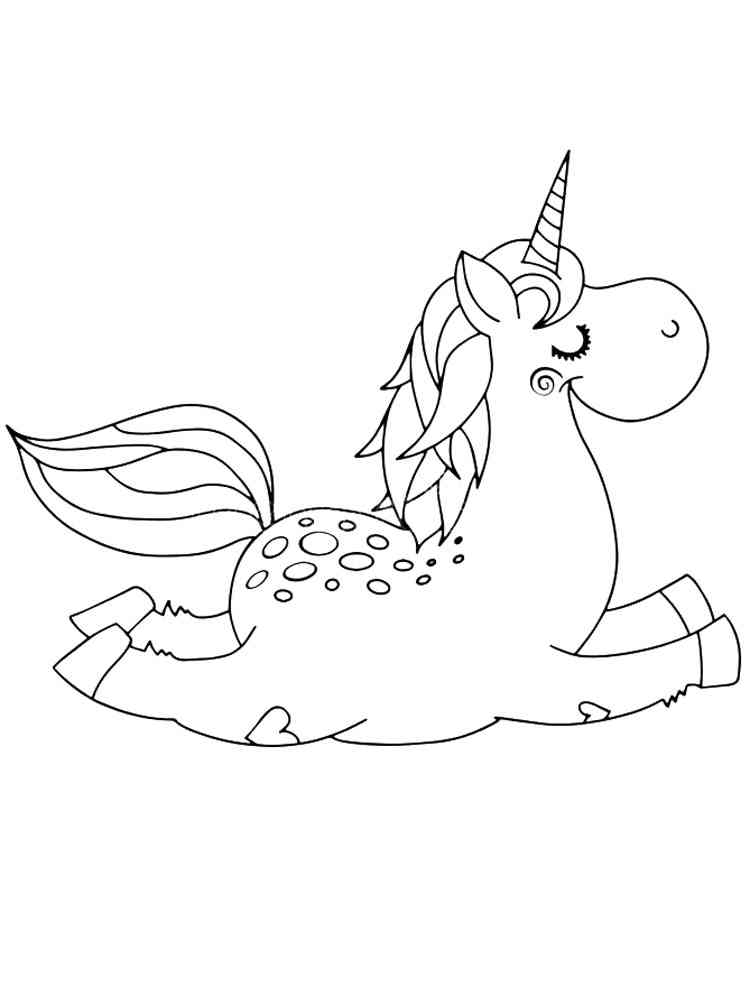 Funny Unicorn coloring page