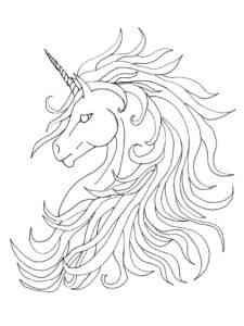 Unicorn Portrait coloring page