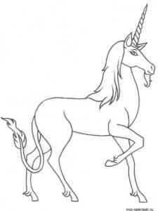 Bearded Unicorn coloring page