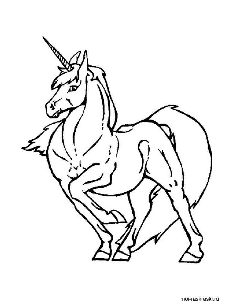 Adorable Unicorn coloring page