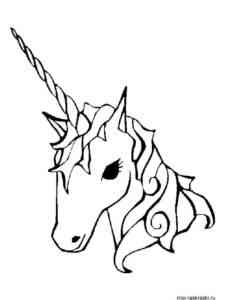 Unicorn Head coloring page
