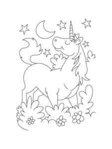 Midnight Unicorn coloring page