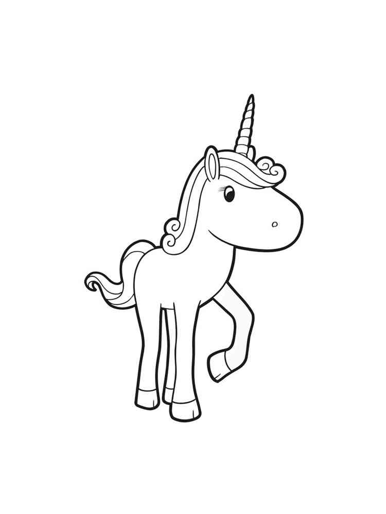 Little Unicorn coloring page