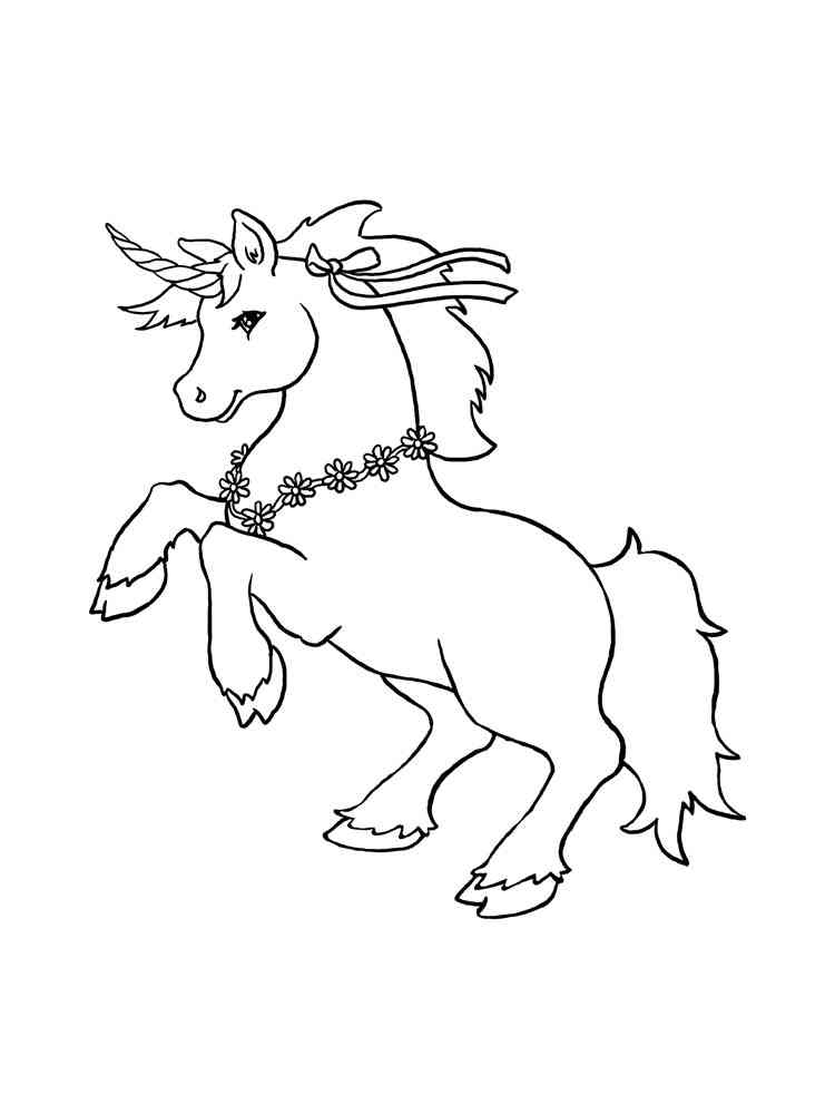 Graceful Unicorn coloring page