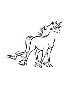 Young Unicorn coloring page