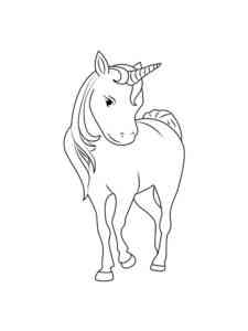 Mythical Unicorn coloring page