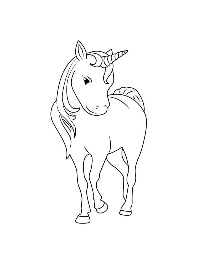 Mythical Unicorn coloring page