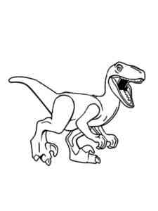 Cartoon Velociraptor coloring page