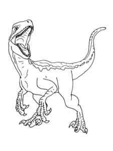 Scary Velociraptor coloring page