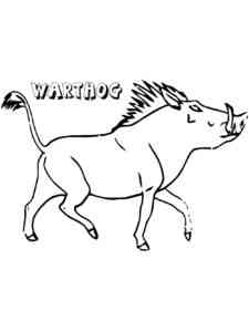 Wild Warthog coloring page
