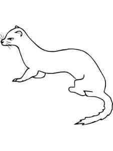 Easy Weasel coloring page