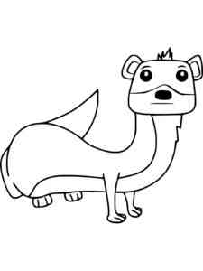 Cute Weasel coloring page