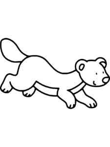 Running Weasel coloring page