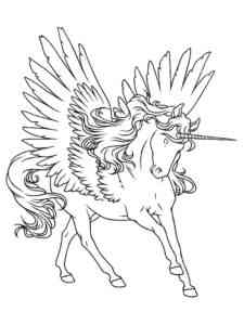 Beautiful Winged Unicorn coloring page