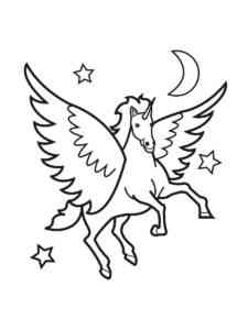 Flying Winged Unicorn coloring page