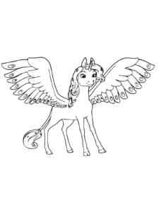 Little Winged Unicorn coloring page