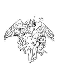 Cute Winged Unicorn coloring page