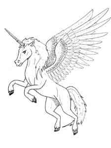 Lovely Winged Unicorn coloring page